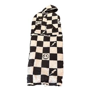 Poler Outdoor Stuff Checkerboard Sleeping Bag Hooded Camping Cozy convertible
